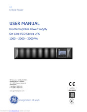 GE Consumer & Industrial VCO1000 User Manual