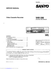 Sanyo VHR-590 Service Manual