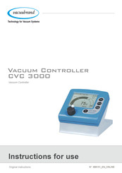 vacuubrand CVC 3000 Instructions For Use Manual