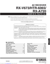 Yamaha RX-V673 Service Manual