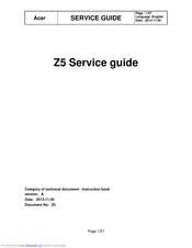 Acer Z5 Service Manual