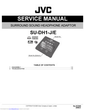 JVC Surround Sound Headphone Adaptor SU-DH1-E Service Manual