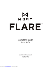 Misfit flare NDJ3k Quick Start Manual