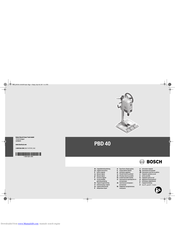 Bosch PBD 40 Original Instructions Manual