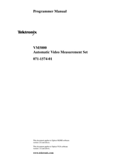 Tektronix VM5000 Series Programming Manual