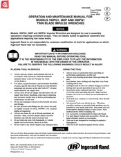 Ingersoll-Rand 280PQ1 Operation And Maintenance Manual