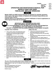 Ingersoll-Rand 2400P Operation And Maintenance Manual