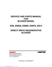 Ametek EN858 Service And Parts Manual