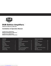 DUB Edition DUBa1450 Installation And Operation Manual