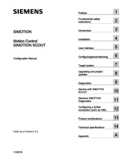 Siemens SIMOTION SCOUT Configuration Manual