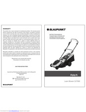 Blaupunkt GX7000 Instruction Manual