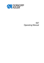 Dürkopp Adler 567 CLASSIC Operating Instructions Manual