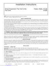 CAC / BDP FA4A Installation Instructions Manual
