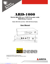 Arista ARD-1000 Local Host User Manual