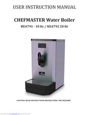 Chefmaster HEA791 Instruction Manual