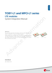 Ublox TOBY-L1 series System Integration Manual