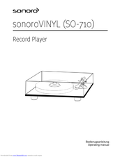 Sonoro VINYL Operating Manual