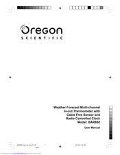 Oregon Scientific BAR888 User Manual
