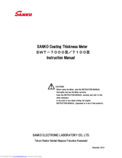 SANKO SWT-7100 III Instruction Manual