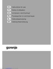 Gorenje 426160 Instructions For Use Manual