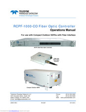 Teledyne RCPF-1000-CO Operation Manual