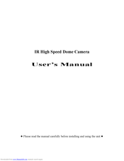 Dahua IR High Speed Dome Camera User Manual