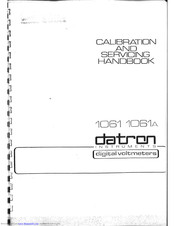 Datron 1061a Calibration And Servicing Handbook