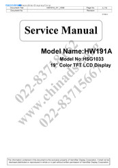 HannStar HW191A Service Manual