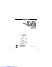 Columbia GM22-SVP Operation Manual
