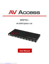 AV Access 4KSP18-L User Manual