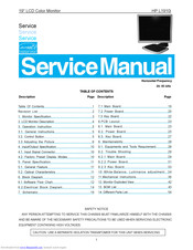 HP L1910i Service Manual