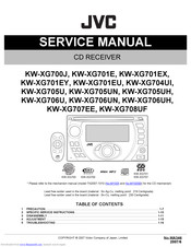 JVC KW-XG708UF Service Manual