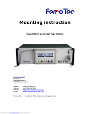 ferrotec genius Mounting Instructions