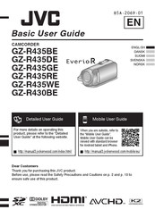 JVC GZ-R435RE Basic User's Manual