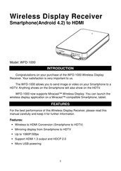 Trans Electric WFD-1000 User Manual