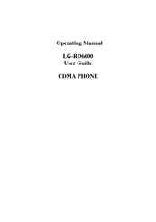 LG RD6600 Operating Manual