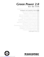 socomec Green Power 2.0 80 Installation And Operating Manual