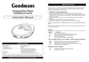 Goodmans GCD820PLLH Series Instruction Manual