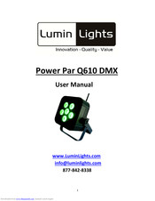 Lumin Lights Power Par Q610 DMX User Manual