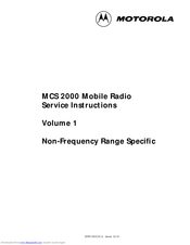 motorola mcs 2000 service manual