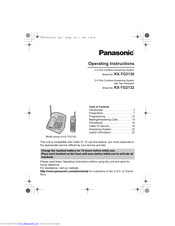 Panasonic KX-TG2130 Operating Instructions Manual
