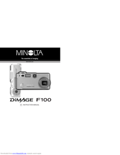 Minolta DiMAGE F100 Instruction Manual