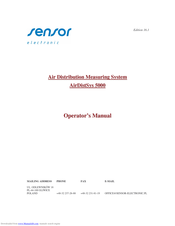 Sensor Electronics AirDistSys 5000 Operator's Manual