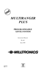 Milltronics MultiRanger Plus Instruction Manual