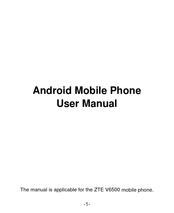Zte V6500 User Manual