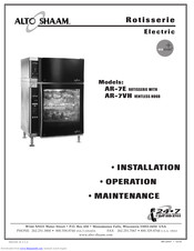 AltoShaam AR-7VH Installation, Operation And Maintenance Manual