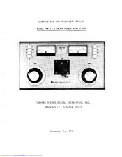 EHRHORN PA-77 Instruction Manual