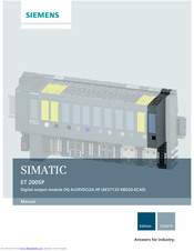 Siemens SIMATIC ET 200SP Manual