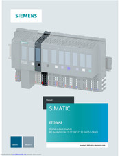 Siemens SIMATIC ET 200SP Manual