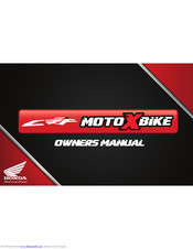 Honda 450S CRF Moto X Bike Owner's Manual